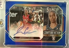 Jordin Canada 2024 Select WNBA Courtside Action Blue Prizm Autograph /49 Dream