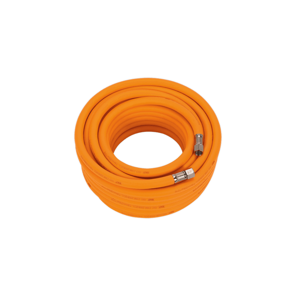 Sealey Men's White 15M X Ø8mm High-Visibility Hybrid Air Hose With 1/4" Bsp Unions - Ahhc15 - Image 6