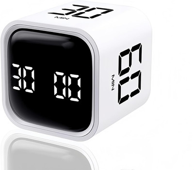 Digital Cube Pomodoro Timer Desk Rechargeable Productivity Timer 5/10/30/60Min &