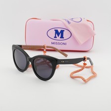 New M Missoni MMI 0090/S 0807 IR Shiny Black/Grey 52-19-140 Sunglasses