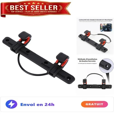 Boucle fixation sacoche moto vélo Nylon noire porte-bagages réglable - Photo 1/4