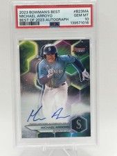 2023 Bowman’s Best Michael Arroyo PSA 10 Low Pop Best Of 2023 On Card Autograph