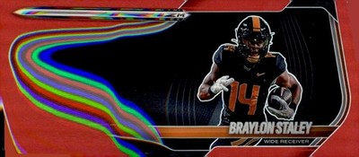 2025 Panini Prizm Black Red Prizm Braylon Staley #191 /299