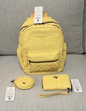 LUG Volley Mini Matte Luxe VL Backpack, Rodeo Wallet, Circle Pouch NWT Banana