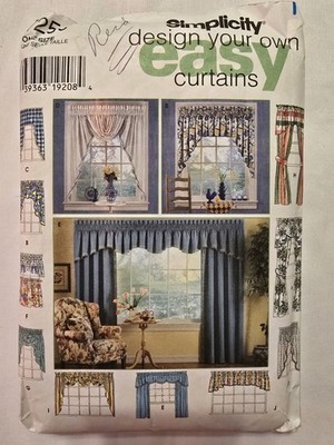 Simplicity 7256 Pattern Easy Curtains Window Treatments Home Decor Uncut