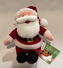 Stuffins Rudolph The Red Nosed Reindeer Santa Claus Stuffed Plush w/ Tags 1998