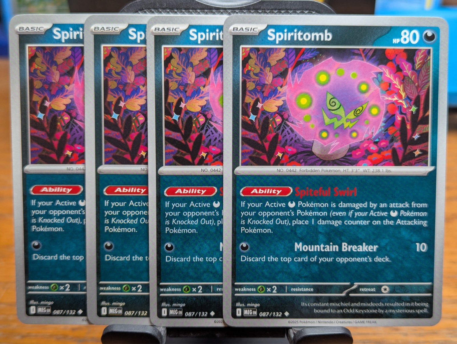 Pokemon TCG Mega Evolution Spiritomb 087/132 x4 Playset 