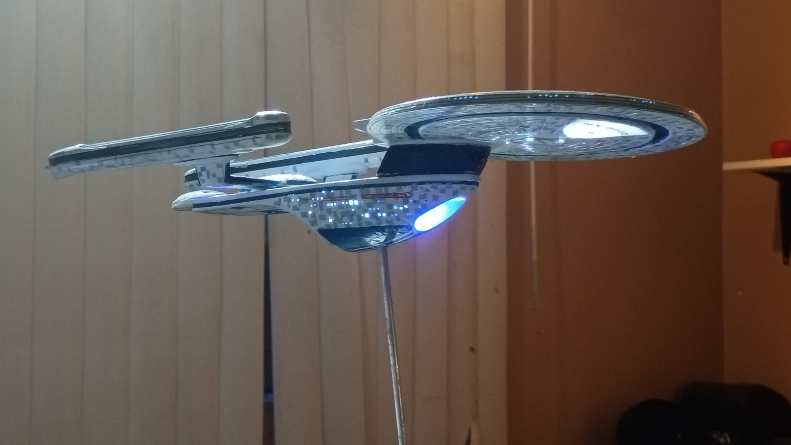 USS Excelsior 1/1000 Scale Custom Model with Aztec Pattern, New