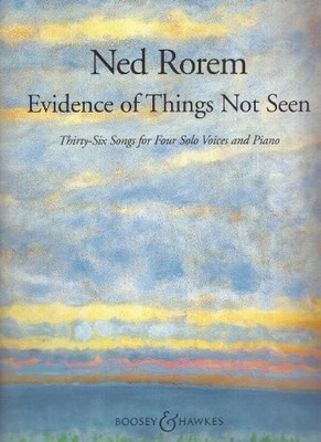 Evidence Of Things Not Seen For Four Solo Voices Format -  NEW