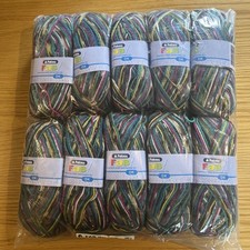 10 x 100g (1kg) Patons FAB DK Double Knit Wool Knitting Yarn Multi Colour 02084