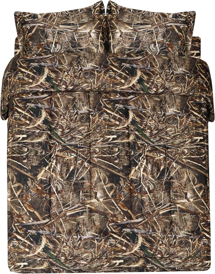 Juego de edredón VISI-ONE RealTree camuflaje - Juego de cama decoración de microfibra para todas las estaciones Foto 4 de 4