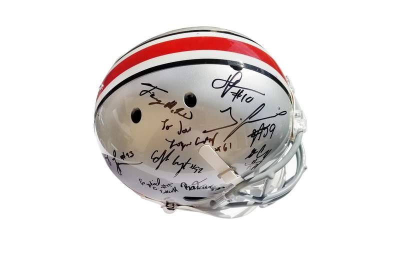 2014 Ohio State Buckeyes team signed helmet W/Certificate (1) autographed