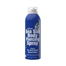 H2Ocean Sea Salt Body Piercing Spray - Saline Piercing Spray for Piercings & Bod