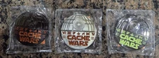 Cache Wars - Star Wars Death Star - Set Of 3 Unactivated Geocoins - New