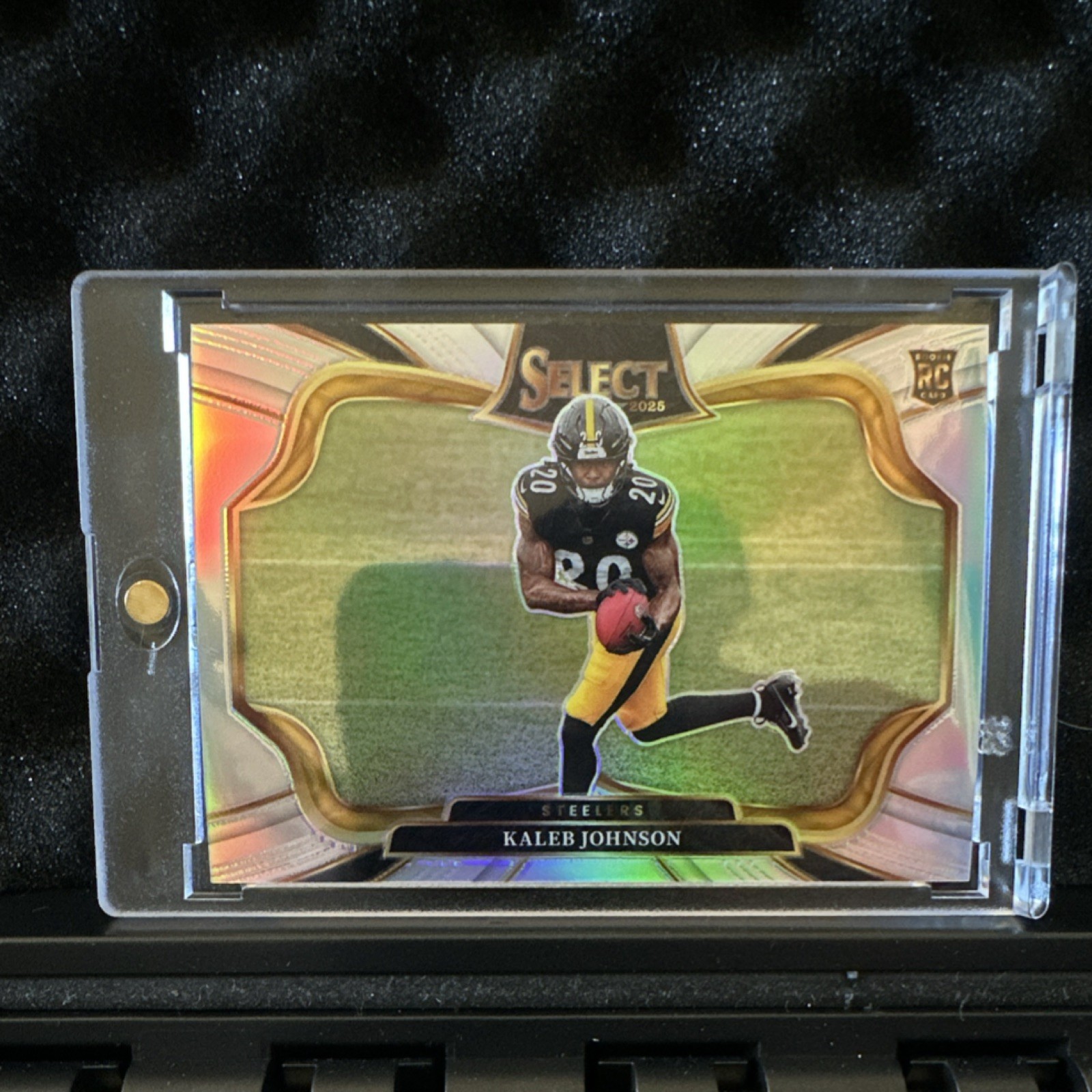 2025 Panini Select Kaleb Johnson Steelers Rookie Silver Field Level Prizm #452