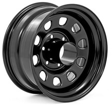 Black Steel Wheel - 16x8, 5x5.5 Bolt Pattern, -12mm Offset, 4.25 Centerbore,