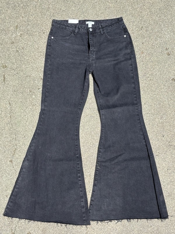 Forever 21 Jeans Black Super Flares High Hi Waisted Size 30
