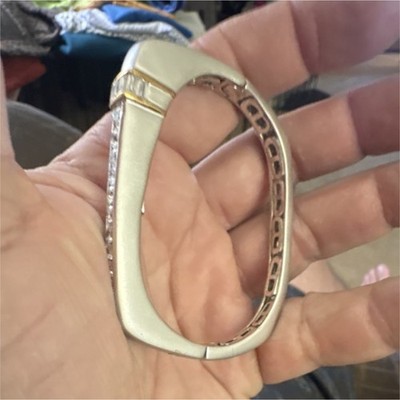 Asymmetrical Silver and Gold Bangle Bracelet Fashion Jewelry Lauren G Adam s 