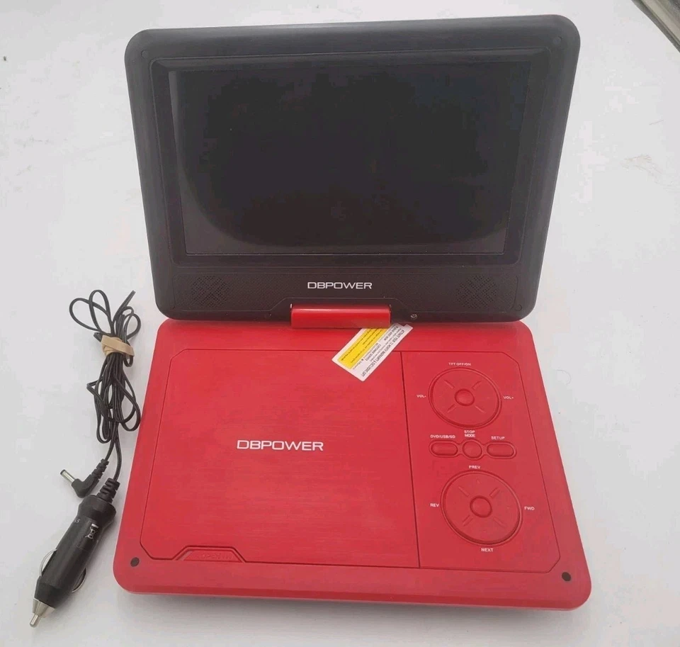 DB POWER PORTABLE DVD PLAYER BLUE 11.5" 9" SCREEN MODEL PD928 RED - Image 2 of 4