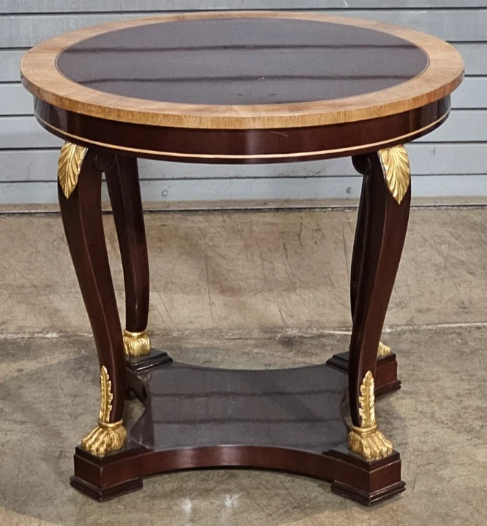 Mesa consola Kindel Winterthur estilo imperio con bandas de caoba y madera satinada Foto 2 de 4