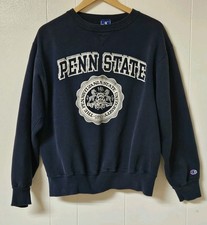 Vintage Penn State Blue Champion Sweatshirt XL Made in USA Distressed