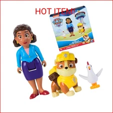 Paw Patrol Rubble, Mayor Goodway & Chickaletta Figures, Kids Toys for Boys and G