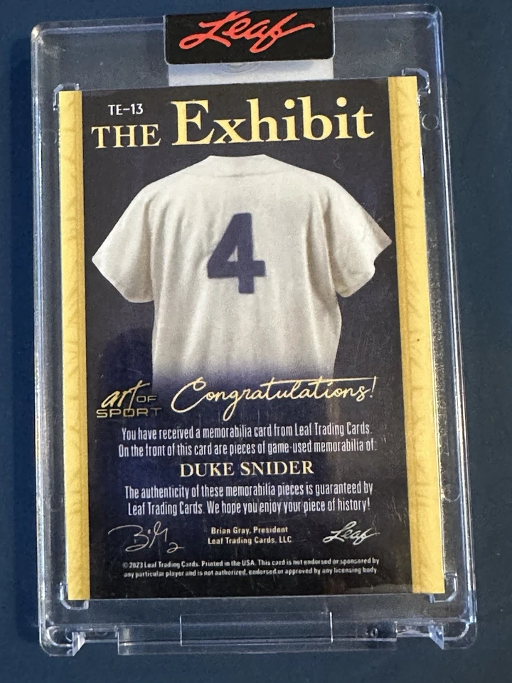 Camiseta deportiva Leaf Art of Sport 2023 Duke Snider Brooklyn Dodgers juego de exhibición azul marino/9 Foto 2 de 2