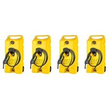 Scepter Flo N Go Duramax 14 Gal Diesel Fuel Tank Container Pump, 4 Pack, Yellow