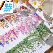 3 Rollen Blumenblatt Washi Tape Set Cute Sticker Tape F&uuml;r Scrapbooking Scrapbook