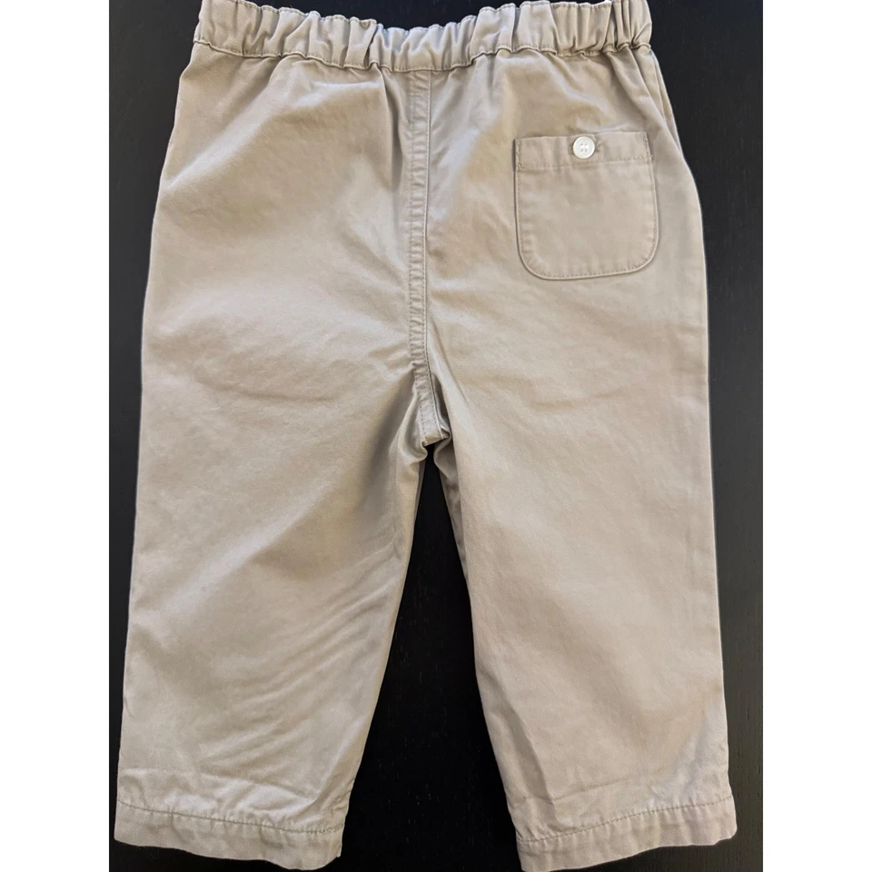 Pantalón Burberry Infant Pull-On Chino Caqui Talla 6-mes Beige Forro Borde Novocheck Foto 4 de 4