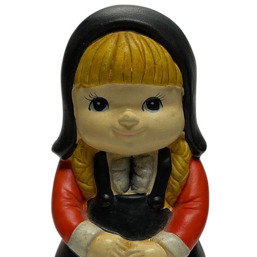 Banche Amish Boy Girl ceramica dipinta a mano vintage del Galles made in Japan A1091 - Foto 4 di 15