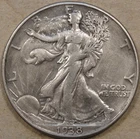 1938-D Walking Liberty Half Dollar 50c XF Details as Pictured L4-3