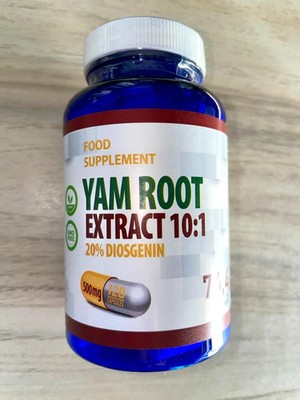 Yam Root Extrakt - Yamswurzel 10:1 20% Diosgenin 500mg - 120 Kapseln