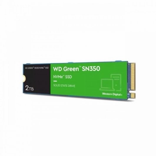 WD Green SN350 2TB M.2 PCIe NVMe SSD - Black/Green (WDS200T3G0C)