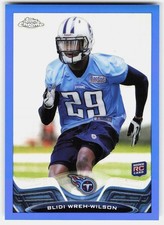 2013 Topps Chrome Blue Refractors Blidi Wreh-Wilson Rookie #87 Titans RC,/199