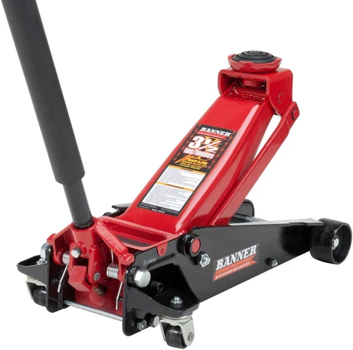 Banner Blackhawk B6350 Black/Red Fast Lift Service Jack 3.5 Ton Capacity