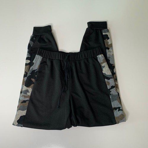Valentine Women 2 pcs Set Black w Camo Hoody Sweatshirt & Jogger Pants  Sz S NEW - Zdjęcie 3 z 4