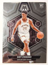 2023-24 Panini Mosaic Sidy Cissoko Rookie Card Chrome #233 RC NM+ Spurs. rookie card picture