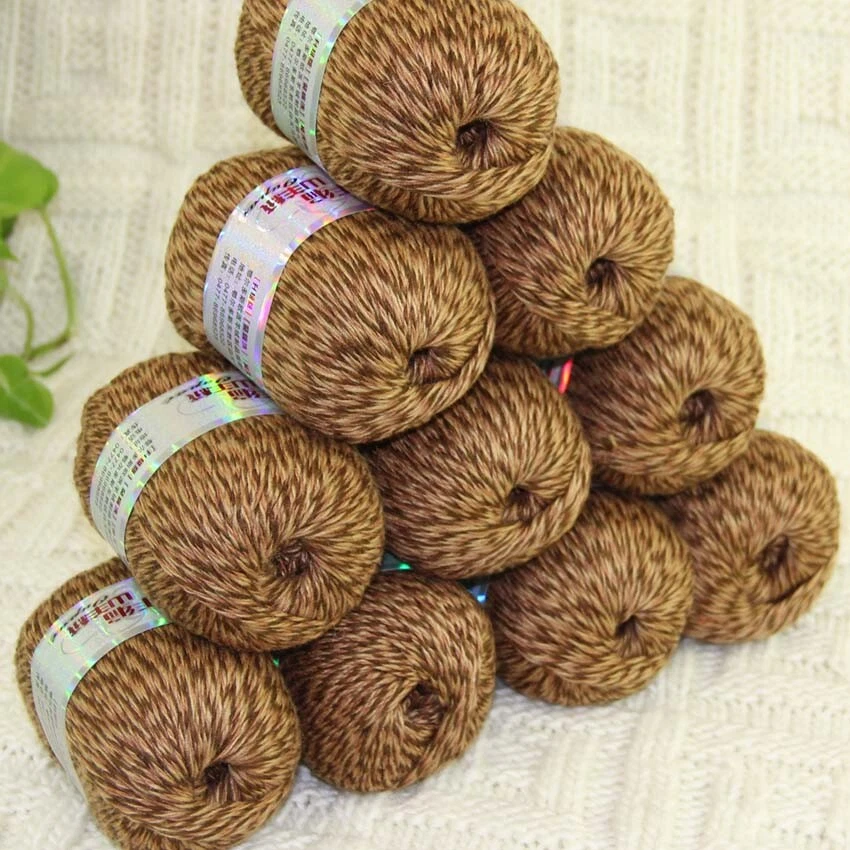 New Sale Soft 10 SkeinsX50g Pure Cashmere Blankets Hand DIY Knit Wool Yarn 39
