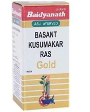 50 Tablets Baidyanath Basant Kusmakar Ras with Gold & Pearl (Swarna Moti Yukta)
