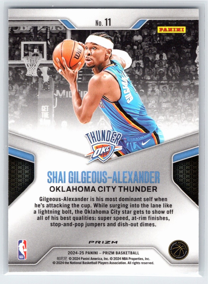 2024-25 Panini Prizm Shai Gilgeous-Alexander #11 Dominance Silver