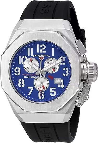 Men's Swiss Legend 10542-03 Trimix Diver Chronograph Blue dial