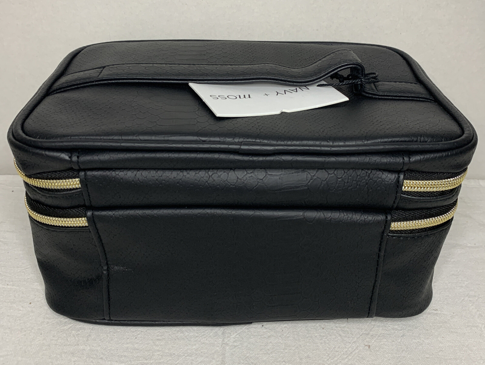 Conair - Large Black Travel Cosmetic Makeup Bag Toiletry Organizer Storage Case