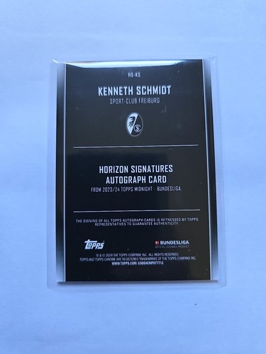 Topps Midnight Kenneth Schmidt Auto Autogramm RC Rookie 07/99 SC Freiburg - Bild 2 von 2