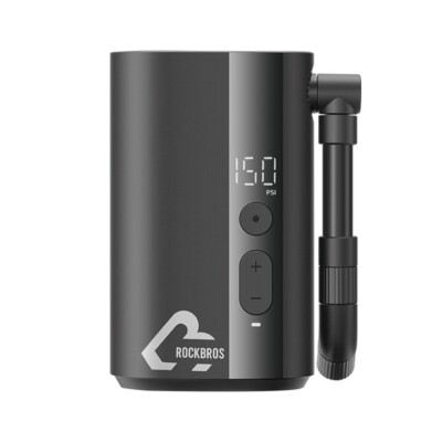 ROCKBROS Fahrradpumpe Mini Pumpe Elektrische Akku Luftpumpe 5000mAh, 150PSI 380g