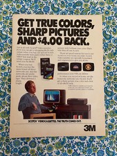 Vintage 1980 3M Scotch Brand Video Cassettes Print Ad Beta Or VHS Ad Only
