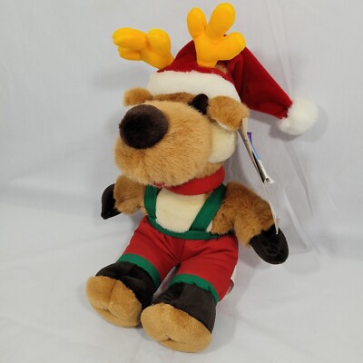 Vtg Tinsil Plush Reindeer JCPenney Christmas Collection Chosun Stuffed Animal