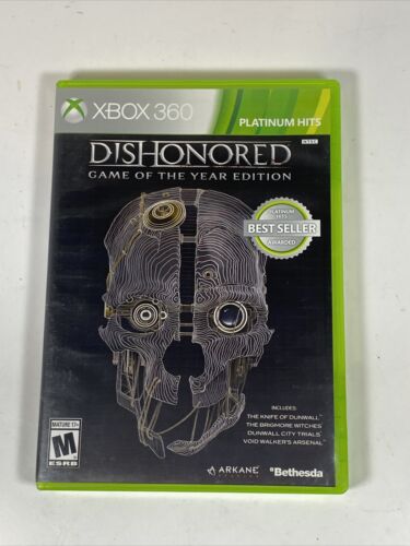  Jeu Dishonored Xbox 360 - Game of the Year Edition Platinum Hits Pas de manuel - Photo 1/4