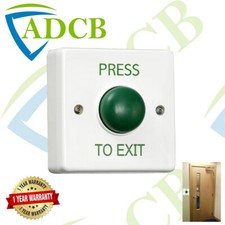 Surface Mount Green Push to Exit Button Plate Access Release Dome PTE  