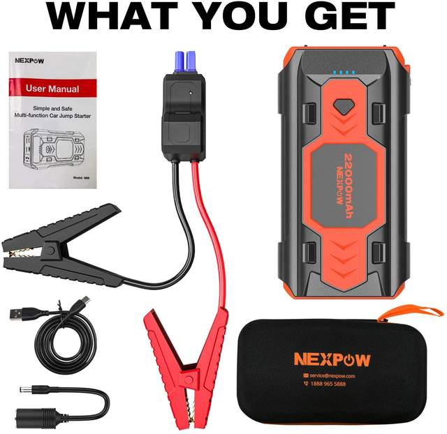 Battery Starter for Car, NEXPOW 2500A 22000mAh Portable